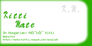 kitti mate business card